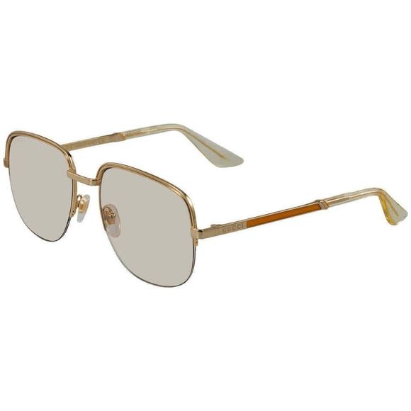 NEW Gucci Gold Square Men's Sunglasses - Picture 1 of 4